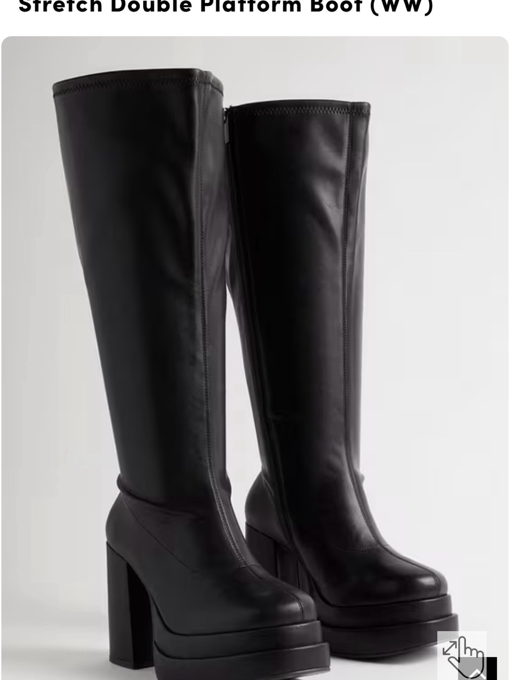 Torrid Wide Calf Women's Black Double Platform Knee-High Boots